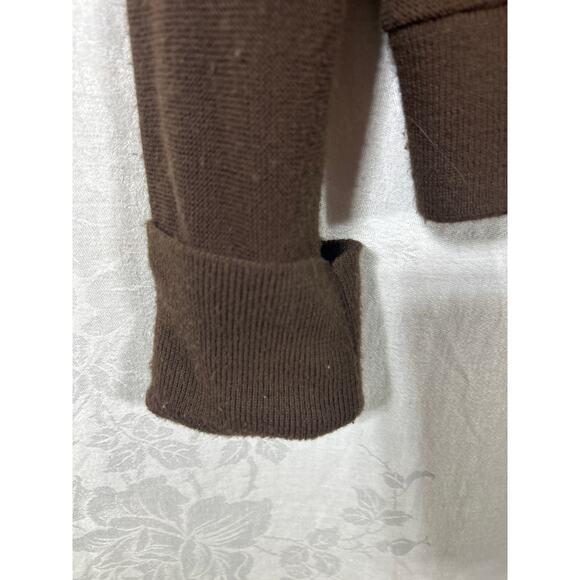 VTG Sears Cardigan Sweater 2X TALL Brown Dragon Applique V Neck Orlon Acrylic - Picture 2 of 10